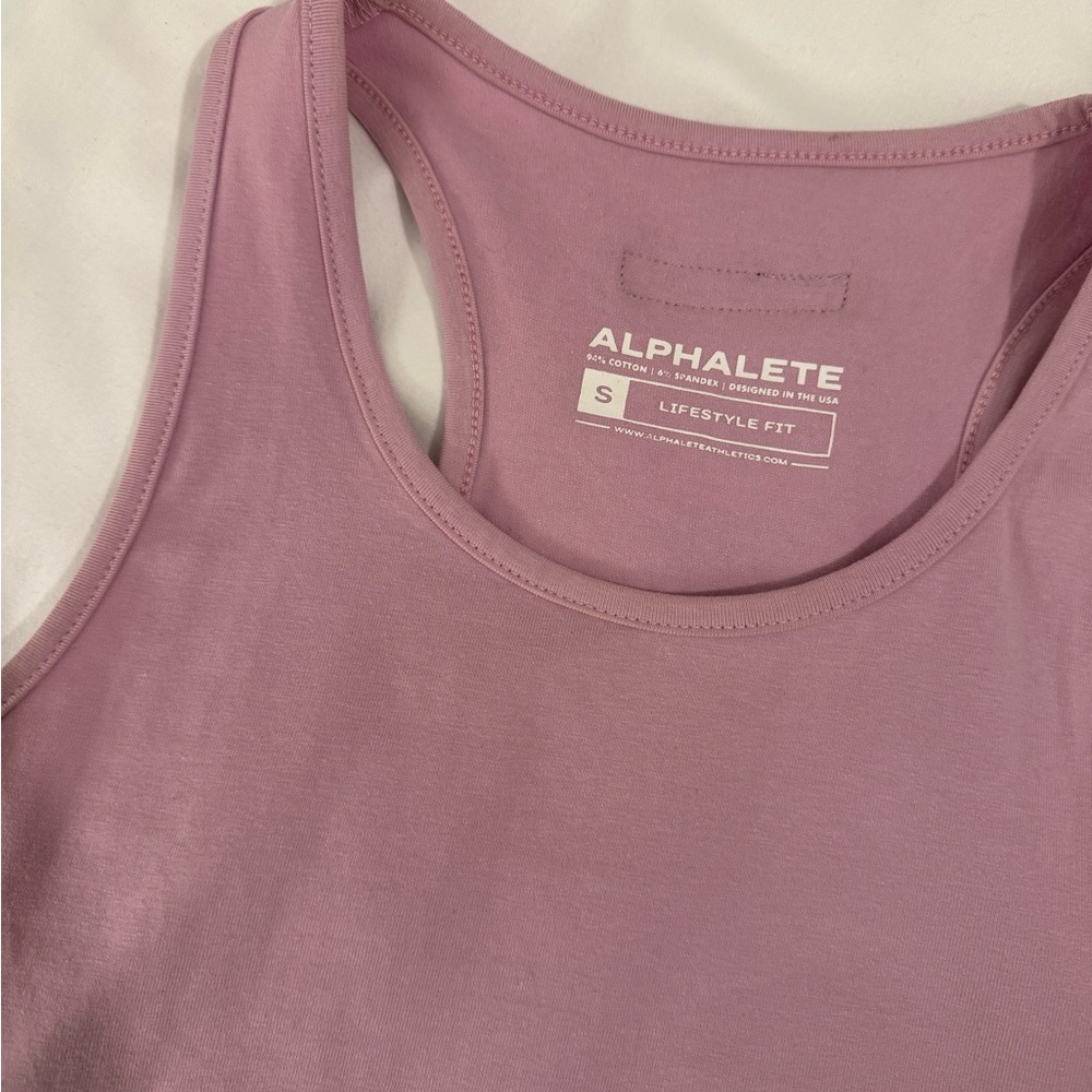 Pink alphalete tank top size small